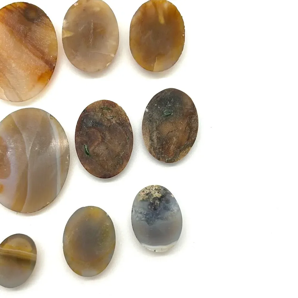 Asssorted Agate Cabochons For Jewely‎ Making Lot of 21